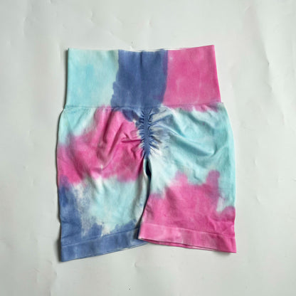 タイダイ柄 シームレスヨガブラ＆レギンスセット